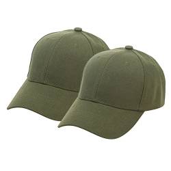 WENZHOU 2 Stücke Kappe Herren Basecap Damen Verstellbar Cappy Waschbar Klassische Baseball Cap Unisex Sonnenschutz Baseballkappe Baumwolle Mütze Atmungsaktiv für Sport Wandern Ausflug von WENZHOU