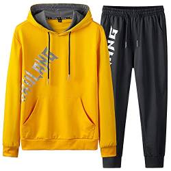 WENZHOU Herren Trainingsanzug Set Enger Jogging Hosen Sport Hoodie Slim Fit, Casual Männer Sportanzug Jogginganzug Herren Joggingsuit aus Baumwolle Freizeitanzug Trainingsanzug Hausanzug von WENZHOU