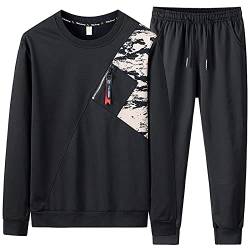 WENZHOU Trainingsanzug Herren Jogginganzug Ohne Kappe Freizeitanzug Jogginghose aus Baumwolle Freizeitanzug Hausanzug Joggingsuit Herren Sportanzug Männer Jogging Anzug Sweatshirt Hose von WENZHOU