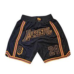 Lakers Shorts Basketball Shorts Lakers Sport Shorts Atmungsaktive Schnell Trocknend Gym Sporthose Los Angeles Lakers Shorts Fans Elastische Jogginghose Sport Shorts Herren Basketball Lakers Schwarz L von WEOPLKIN