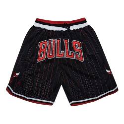 Shorts Basketball Shorts Herren Chicago Bulls Shorts Baggy Sporthose Herren Retro Jogginghose Basketball Shorts Leichtgewicht Atmungsaktive Shorts Kurze Hosen Herren Chicago Bulls Wassermelone L von WEOPLKIN