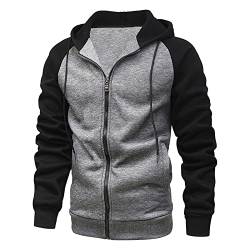 WEOPLKIN Halloween Sweatjacke Herren, Sweatshirt Zip Up Hoodie Workout Lässig Hoodie Kordelzug Leichtigkeit Outdoorjacke Soft Jacke Modetalent Hoodie Y2k Hoodie Herren-Sweatshirt grau M von WEOPLKIN