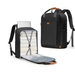 WEPLAN Rucksack Damen,14 Zoll Laptop Rucksack Schulrucksack Mädchen Teenager mit Laptopfach,Wasserdichter Schultasche Daypack für Schule Uni Reise Arbeit Rucksack Herren,Schwarz von WEPLAN