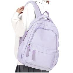 WEPLAN Rucksack Damen,15,6 Zoll Laptop Rucksack Schulrucksack Mädchen Teenager,Rucksack Schule für Mädchen Teenager Wasserdichter Schultasche Daypack für Reise Arbeit,Lila von WEPLAN