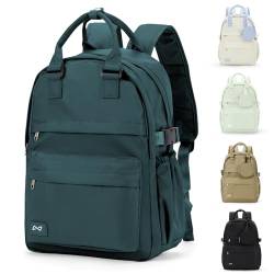 WEPLAN Schulrucksack Damen, Casual Schultasche Travel Büchertasche 14 Zoll Laptop, Rucksack für Mädchen Teenager, Wasserdichter Backpack Unisex Daypack Schulrucksack für Uni Schule Reise,Pfauenblau von WEPLAN