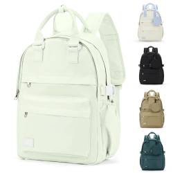 WEPLAN Schulrucksack Damen, Casual Schultasche Travel Büchertasche 14 Zoll Laptop, Rucksack für Mädchen Teenager, Wasserdichter Backpack Unisex Daypack Schulrucksack für Uni Schule Reise,Minzgrün von WEPLAN