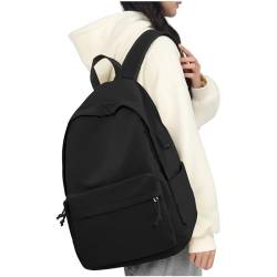 WEPLAN Schulrucksack Mädchen Jungen Rucksack Schule Teenager,Wasserdicht Rucksack School Bag,Schulranzen Laptop Rucksack Damen,Schultasche Travel Backpack Daypacks für Uni Schule Reise,Schwarz von WEPLAN