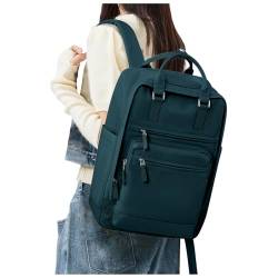 WEPLAN Schulrucksack Mädchen Jungen Schultasche for Teenager Rucksack Damen Herren Casual Daypack Rucksäcke Schule Schulranzen für Uni Reise Arbeit Backpack für 15.6 Zoll Laptop Bookbag,Pfauenblau von WEPLAN