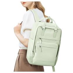 WEPLAN Schulrucksack Mädchen Jungen Schultasche for Teenager Rucksack Damen Herren Casual Daypack Rucksäcke Schule Schulranzen für Uni Reise Arbeit Backpack für 15.6 Zoll Laptop Bookbag,Minzgrün von WEPLAN