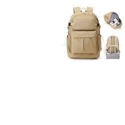 WEPLAN Schulrucksack Mädchen Jungen Teenager Schulranzen Rucksack Damen Schulmädchen,Casual Travel Daypack,15.6-Zoll-Laptop-Rucksack im Teenageralter,Rucksack Wasserdicht,Khaki von WEPLAN