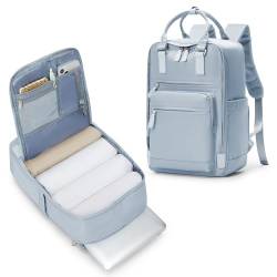 WEPLAN für Ryanair Handgepäck 40x20x25 Rucksack für Easyjet 45x36x20 Reiserucksack Handgepäck Flugzeug Carry-Ons Handgepäck Rucksack Laptop Rucksack mit Schuhfach Daypack,Graublau von WEPLAN