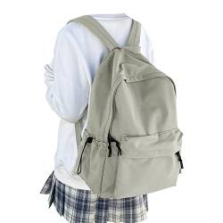 WEPOET Mittelschulrucksack für Teenager-Mädchen, niedlicher College-Rucksack für Damen, Schultasche, lässiger Reiserucksack, Büchertasche, A3, Grün, Large, Einfacher Rucksack von WEPOET