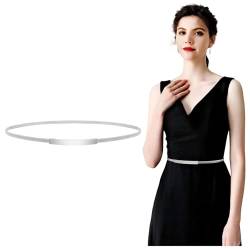 WERFORU Damen Dünner Metallgürtel Elastischer Metall kettengürtel für Kleid von WERFORU