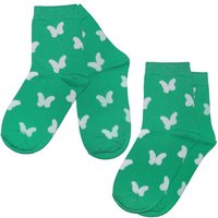 WERI SPEZIALS Strumpfhersteller GmbH Basicsocken Kinder Socken 2-er Pack für Mädchen >>Schmetterlinge von WERI SPEZIALS Strumpfhersteller GmbH