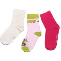 WERI SPEZIALS Strumpfhersteller GmbH Basicsocken Kinder Socken 3-er Pack für Mädchen >>Biene von WERI SPEZIALS Strumpfhersteller GmbH