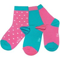 WERI SPEZIALS Strumpfhersteller GmbH Basicsocken Kinder Socken 3-er Pack für Mädchen >>Pünktchen von WERI SPEZIALS Strumpfhersteller GmbH