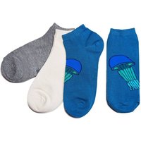 WERI SPEZIALS Strumpfhersteller GmbH Sneakersocken Sneakersocken 3-er Pack Mädchen und Damen >>Qualle< Baumwolle (Set) 3er-Pack von WERI SPEZIALS Strumpfhersteller GmbH