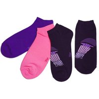 WERI SPEZIALS Strumpfhersteller GmbH Sneakersocken Sneakersocken 3-er Pack Mädchen und Damen >>Qualle< Baumwolle (Set) 3er-Pack von WERI SPEZIALS Strumpfhersteller GmbH