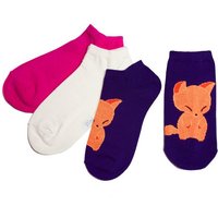 WERI SPEZIALS Strumpfhersteller GmbH Sneakersocken Sneakersocken 3-er Pack für Mädchen Damen >>Fuchs von WERI SPEZIALS Strumpfhersteller GmbH