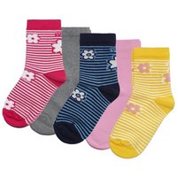 WERI SPEZIALS Strumpfhersteller GmbH Socken Kinder Socken 5-er Pack für Mädchen >>Blumen und Ringel von WERI SPEZIALS Strumpfhersteller GmbH