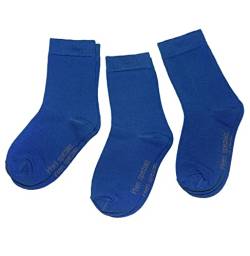 WERI SPEZIALS Baby und Kinder Socken für Mädchen Baumwolle in 3er Set Uni Glatte 3er Pack blaue Töne (27-30, Malibu Uni) von WERI SPEZIALS