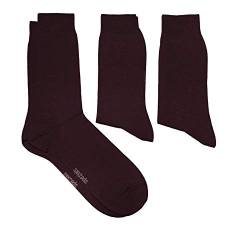 WERI SPEZIALS Herren Socken in 3er Pack - mehrere tolle Farben - mit Komfortbund aus Baumwolle. Für Business und Freizeit. (43-46, Schoko Uni) von WERI SPEZIALS
