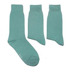 WERI SPEZIALS Herren Socken in 3er Pack mit Komfortbund Baumwolle Business und Freizeit (43-46, Gecko Uni) von WERI SPEZIALS