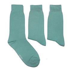 WERI SPEZIALS Herren Socken in 3er Pack mit Komfortbund Baumwolle Business und Freizeit (47-48, Gecko Uni) von WERI SPEZIALS