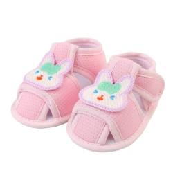 WERNZATT-Baby Jungen Mädchen Sommer Sandalen niedlich Hase flache Schuhe rutschfeste Sohle Kleinkind erste Wanderer Schuhe (Rosa, 6-9 Months) von WERNZATT