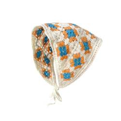 WERNZATT-Frauen Bandanas Haar Schal Floral Crochet Kopftuch Triangle Turban Boho Stirnbänder für Haar Zubehör (Orange 2, One Size) von WERNZATT