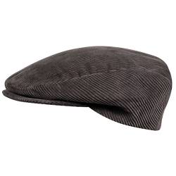 WEROR Herren Damen Schiebermütze Schirmmütze Flatcap Cap Mütze Cord WEROR-114-40790 (54, Braun) von WEROR