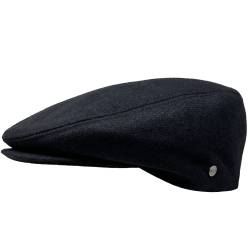 WEROR Herren Flatcap Schiebermütze Schirmmütze Cap Mütze WEROR-394.1 (59, Schwarz) von WEROR