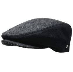 WEROR Herren Flatcap Schiebermütze Schirmmütze Mütze Cap WEROR-395.1 (55, Anthrazit) von WEROR