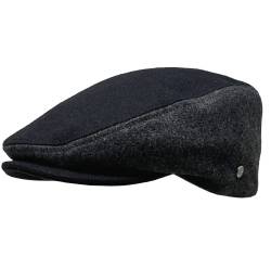 WEROR Herren Flatcap Schiebermütze Schirmmütze Mütze Cap WEROR-395.1 (57, Schwarz) von WEROR