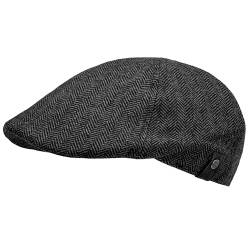 WEROR Herren Flatcap Schirmmütze Schiebermütze Cap Mütze Fischgrät WEROR-405.1 (54-55, Grau) von WEROR