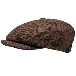 WEROR Herren Schiebermütze Flatcap Cap Mütze Fischgrät WEROR-320.1 (62-63, Rost) von WEROR