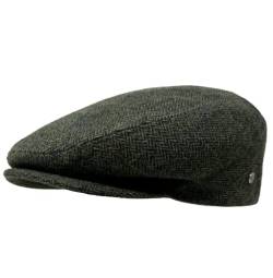 WEROR Herren Schiebermütze Flatcap Schirmmütze Cap Mütze Fischgrät WEROR-393.1 (63, Oliv) von WEROR