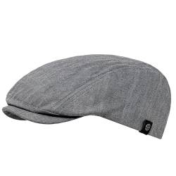 WEROR Herren Schiebermütze Flatcap Schirmmütze Cap Mütze WEROR-416.1 (57-58, Grau) von WEROR