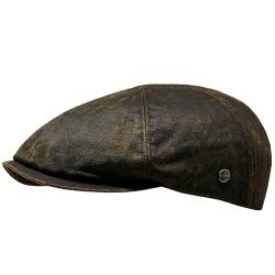 WEROR Herren Schiebermütze Schildmütze Flatcap Schirmmütze Mütze WEROR-303.1 (56, Braun) von WEROR