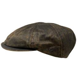 WEROR Herren Schiebermütze Schildmütze Flatcap Schirmmütze Mütze WEROR-303.1 (57, Braun) von WEROR