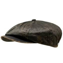 WEROR Herren Schiebermütze Schildmütze Flatcap Schirmmütze Mütze WEROR-413.1 (54-55, Braun) von WEROR