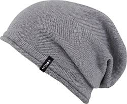 WEROR Herren & Damen Beanie Jersey Mütze Long Slouch WEROR-390.1 (Einheitsgröße, Grau) von WEROR