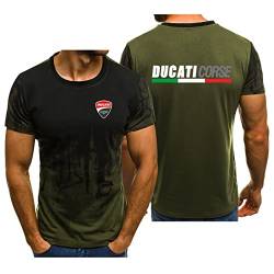 Men's T-Shirts für DU.CA.Ti, Druck Kurzarm T-Shirt, Crewneck Kurzarm 3D Halbarm Shirts-Green||M von WERUN