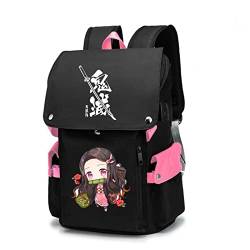 WERUN Schulranzen Männer, Grosse Kapazität Cartoon Büchertaschen, Mode Rücksack Leichtgewicht Tagesrucksack für Unisex-Multicolor 2||34 * 24 * 48cm von WERUN