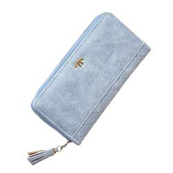 Geldbeutel Frauen klein portmonee Damen Leder Geldbörse Frauen Brieftasche für Frauen stilvoll Brieftasche Frauen Taschengeldbörse für Frauen Blue von WESEEDOO