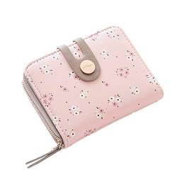 Portemonnaie Damen Portemonnaie Frauen groß Brieftaschen für Frauen Lederhandtasche für Damen Kartengeldbörse Frauen pink von WESEEDOO