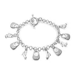 freundschaftsarmband bettelarmband Sterling Silber Armbänder für Frauen 925 Charm Armbänder Handkette für Frauen von WESEEDOO