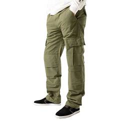 WEST COAST CHOPPERS Caine Ripstop Cargo Pants (Oliv,XL (EU 54)) von WEST COAST CHOPPERS