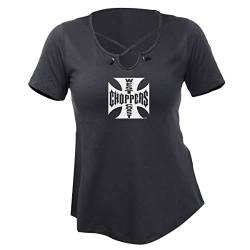 WEST COAST CHOPPERS Damen T-Shirt Addo, Farbe:Black, Größe:2XL von WEST COAST CHOPPERS