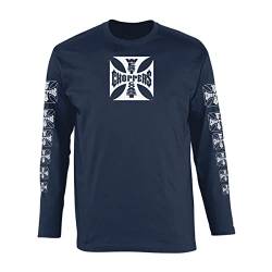 WEST COAST CHOPPERS Herren Langarmshirt OG Logo ATX, Farbe:Navy, Größe:XL von WEST COAST CHOPPERS